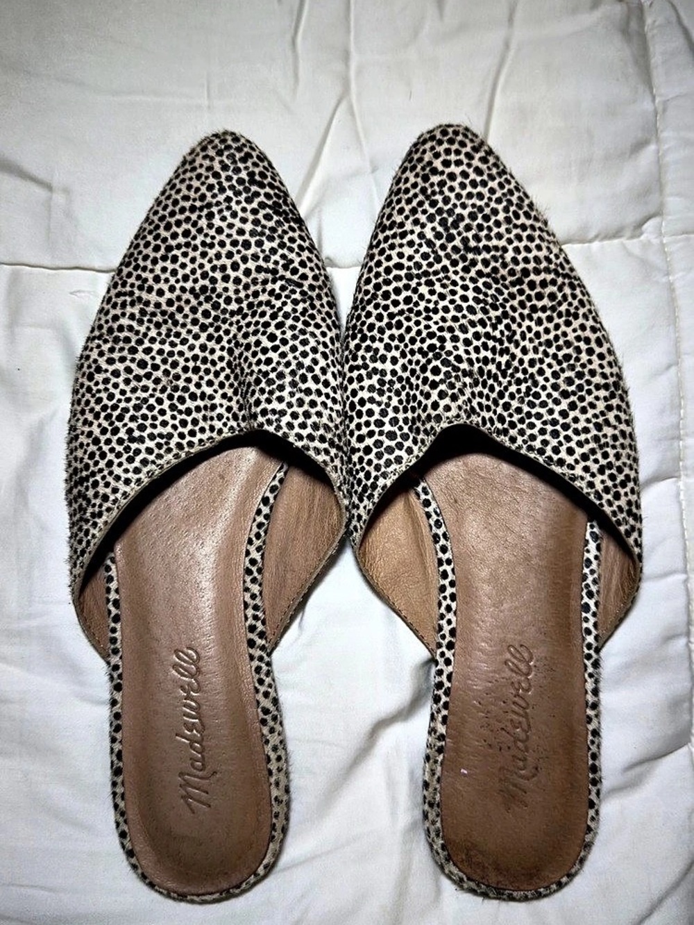 Madewell Remi Mule in Spotted Calf Hair - Size 7.5